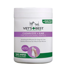 Vet's Best Clean Eye + Ear Wipes | 160 stk. - Rens Øre & Øjne
