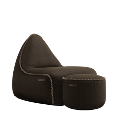 SACKit Medley Lounge Chair & Pouf - Medley Coffee