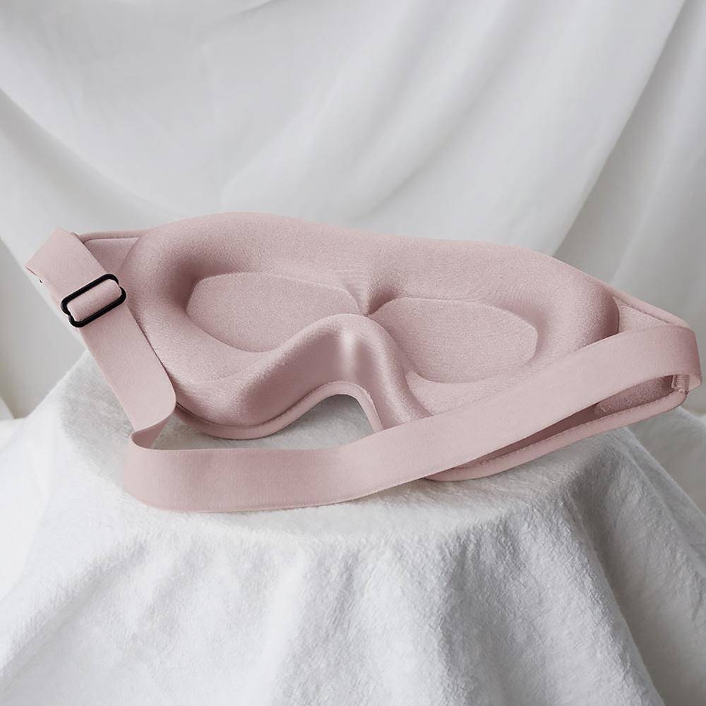 3D Sovmask Blockera Ljus Sovmask För Ögon Mjuk Sömnstöd Ögonmask för Resor Ögonskugga Natt Andningsbar Sömnmask rosa