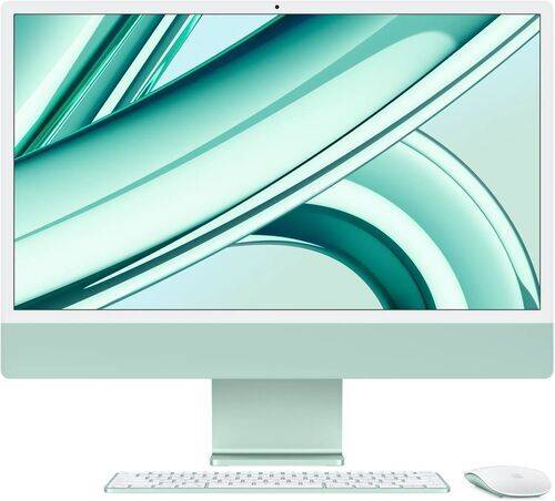 Apple iMac 2023 M3 8 Core | 24" | 16 GB | 1 TB SSD | 10-Core GPU | Gb LAN | grön | Apple tillbehör | FR