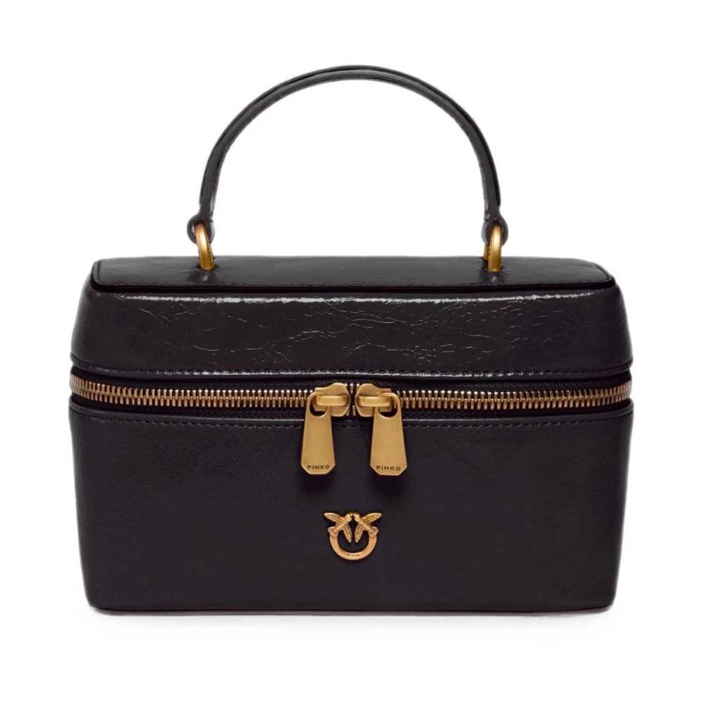 PINKO Vanity Soft Mini Top Håndtaske - Tasker - Dame - Sort - ONE SIZE - Uld