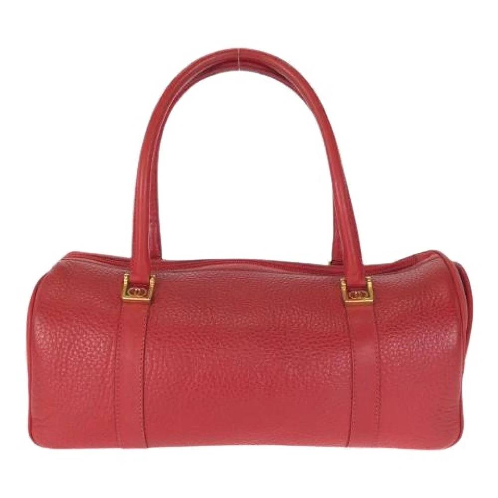 Gucci Vintage Pre-owned Vintage Læder Interlocking Håndtaske - Vintage - Dame - Rød - ONE SIZE - Læder