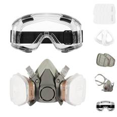 GLOSKIN Atemschutzmaske, Staubmaske Mit Filter, Austauschbare Gasmaske und Kann Recycelt Werden, Um Die Einatmen Von Reizgasen und Staub Effektiv Zu Verhindern. Es Wird für Maler, Farbe Verwendet