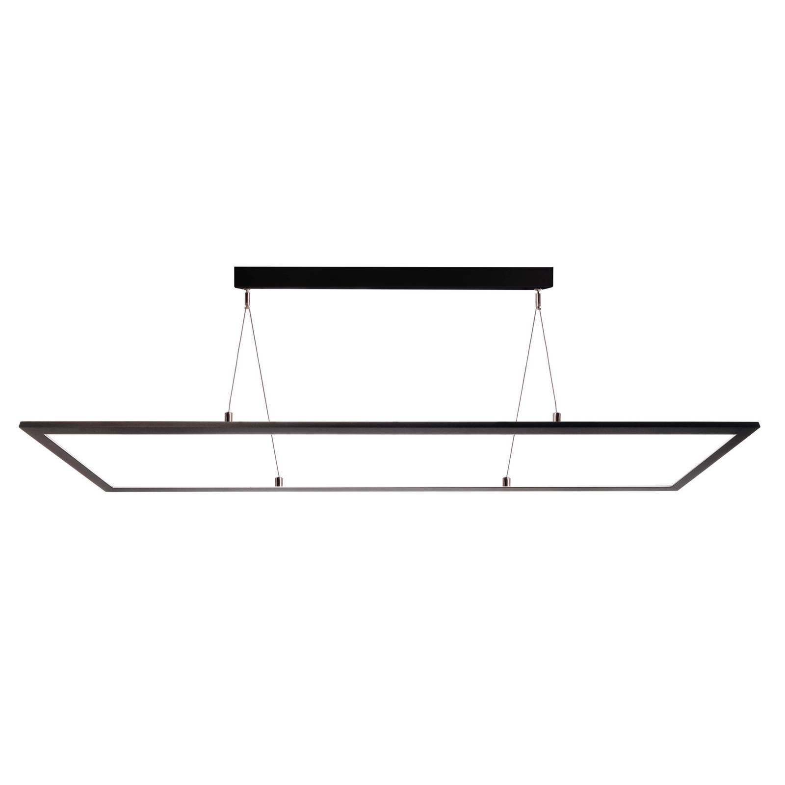 Deko-Light LED-hänglampa 3422, kantig, dip-switch, svart dimbar, Svart, Arbetsrum / kontor, Aluminium / grå / zink, Modern