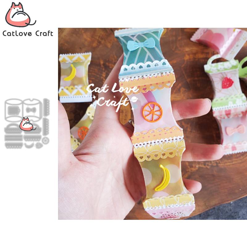 Catlove Candy Box Packaging Christmas Metal Cutting Dies Scrapbooking Stencil Die Cuts Card Making Craft Embossing New Dies 2022