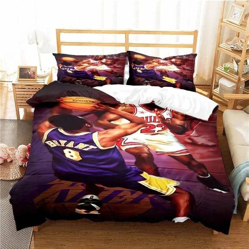 American Basketball Star No 23 Bedding Collection Boys Girls Twin Queen Size Duvet Cover Pillowcase Bed Kids Adult Home Textileextile 70x133cm 2pcs