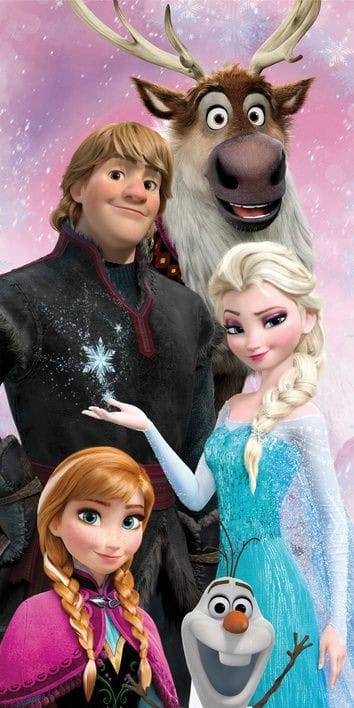Disney Frozen Family & Friends badhandduk, strandhandduk 70x140 cm