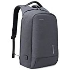 Winking Pro Pack – 17,3 tum lätt reseryggsäck affärsresor datorväska smal bärbar ryggsäck med USB-laddningsport TSA-lås stöldskyddsväska vattentålig för 17-tums laptopväska