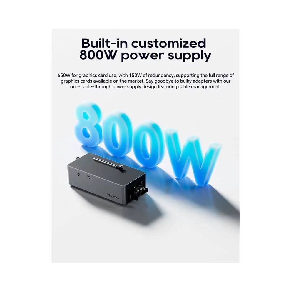 AOOSTAR AG02 OCulink/USB4 Card 3x8pin Built-in 800W Power Supply Gaming PCIex16 Expansion Port EU Plug