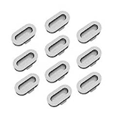 (10-pack) Tencloud-tillbehör kompatibel med Garmin Vivoactive 4/4S, Fenix 6/Vivoactive 3/Vivosport/Forerunner 935 dammproppar, silikon färgglad laddare port skydd anti-damm pluggar kepsar, Grå