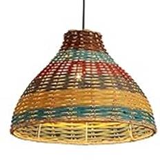 Vietnamesisk stil E27 Vintage hängande lampor Wicker rotting skärmar Väv lampa Lykta Vintage vävd bambu ljuskrona, handgjorda hänglampor hantverk lampskärm för vardagsrum matsal kök