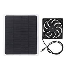 Solpanelsfläktsats, 10W 12V 800MA Enkelfläkt Solpanelsdriven fläkt USB-utgång Solfläktfläkt Solcellsdriven panelfläkt för skjul Växthushund Kycklinghus Fönsteravgassystem Bilventilation