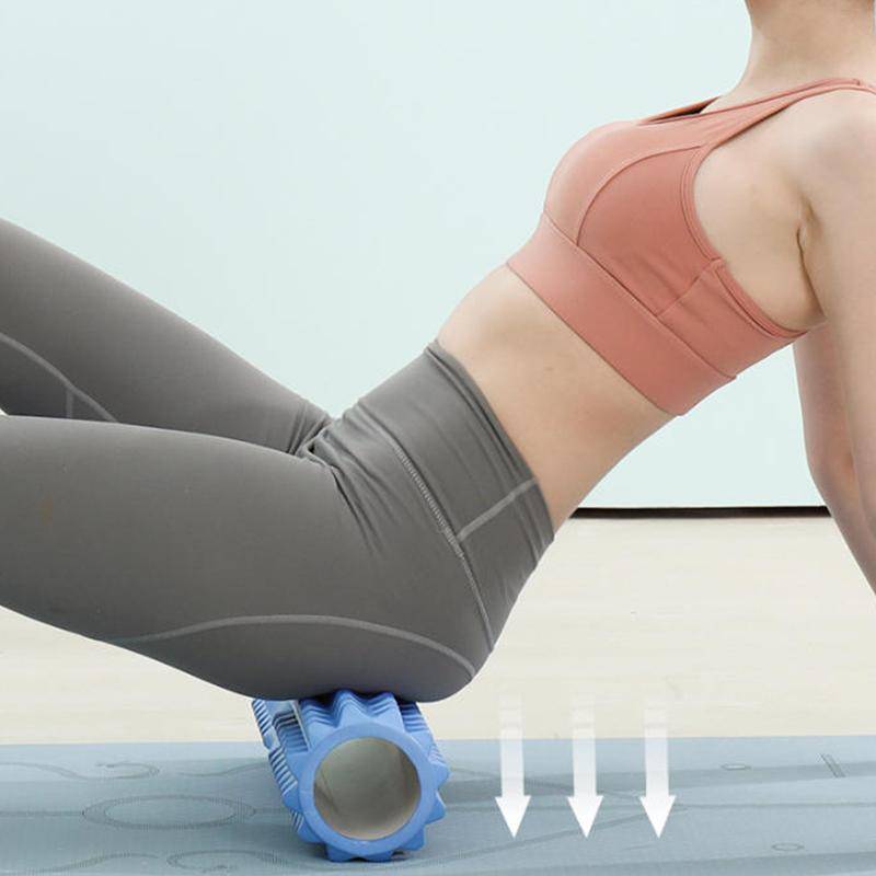 Yogakolv Rulle Träningsutrustning Eva Skumgummirulle Yoga Pilates Yogablock Gymrulle svart