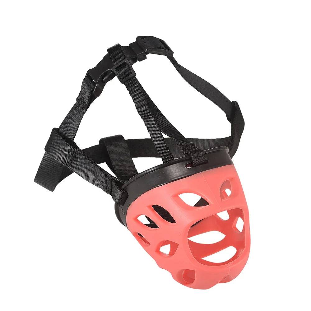 Breathable Anti-Bite Dog Muzzle with Open Nose - Red / 2-suit 7-15kg / SPC (2-suit 7-15kg)