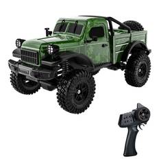 1:18 Scale All Terrain Remote Control Car, 2.4 GHz 4WD Electric Rock Crawler with LED Lights, 3 1 grön