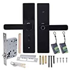 Luqeeg Smart Lock - Fingeravtryck Nyckellöst Dörrlås, Elektroniskt Digitalt Dörrlås, WiFi Deadbolts Dörrlås för Ytterdörr, Power On Self Test, APP, IC Kort, Code Unlock