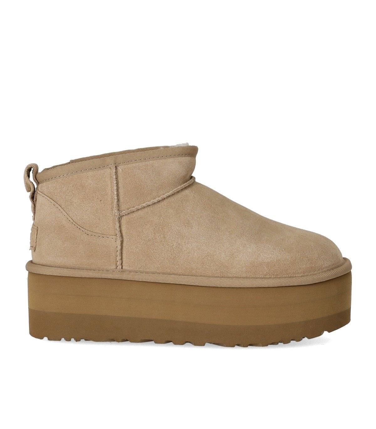 UGG CLASSIC ULTRA MINI PLATFORM SAND STIEFEL