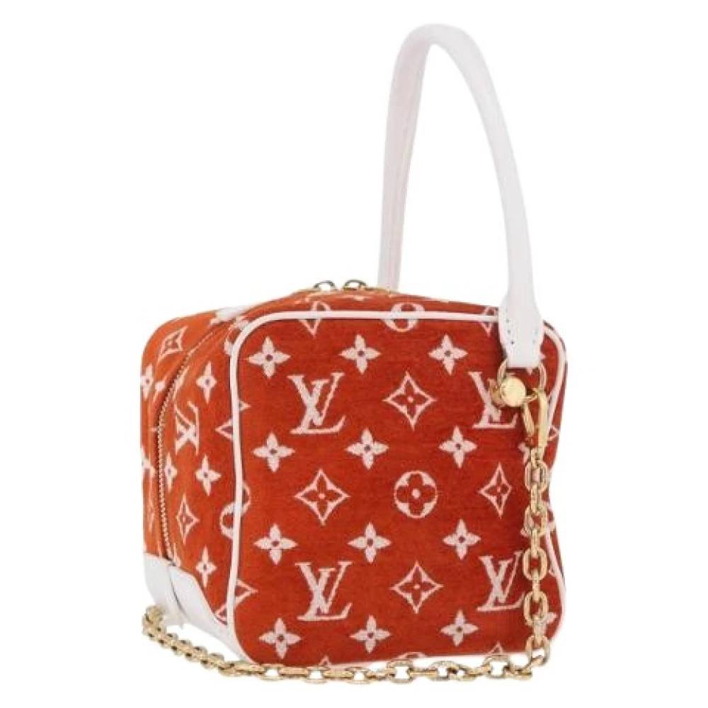 Louis Vuitton Vintage Pre-owned Vintage Monogram Denim Canvas Håndtaske - Vintage - Dame - Orange - ONE SIZE - Denim