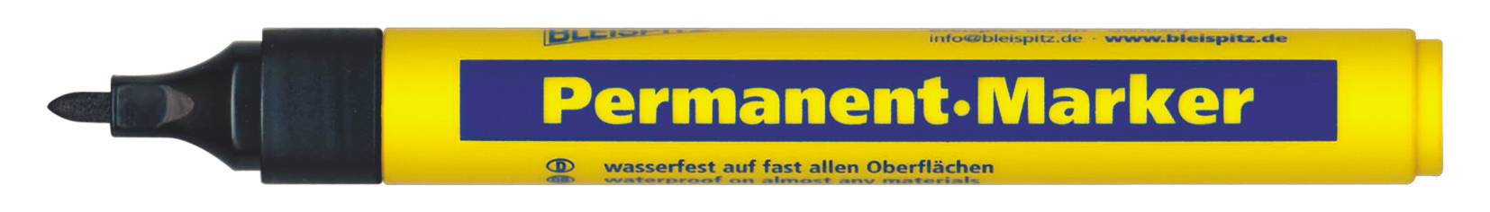 BLEISPITZ Permanent Marker: 4 färger, fler varianter - Svart 1,5-3 mm rund