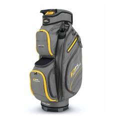 Powakaddy DLX Lite Edition Cart Bag 2024 Gun Metal with Yellow Trim