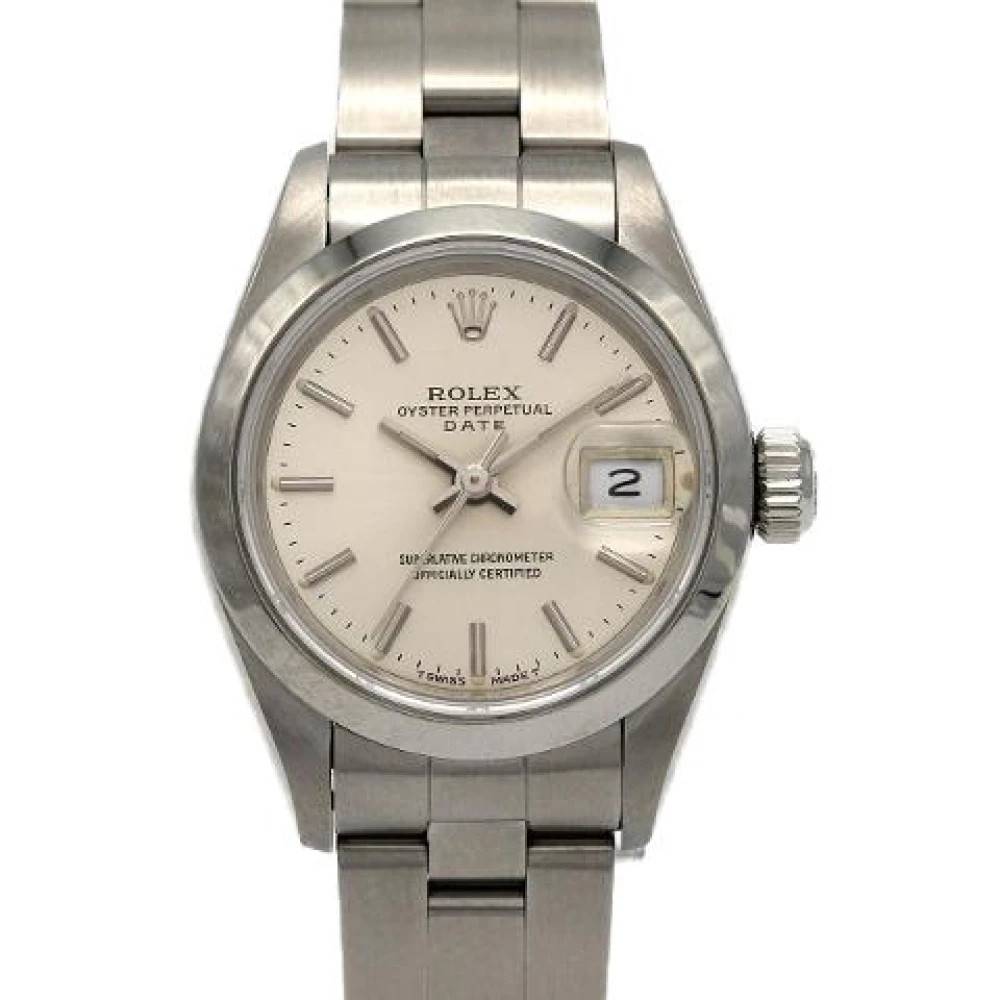 Rolex Vintage - Pre-owned Oyster Perpetual Date Stainless Steel Automatic Vintage - Dam - ONE Size -