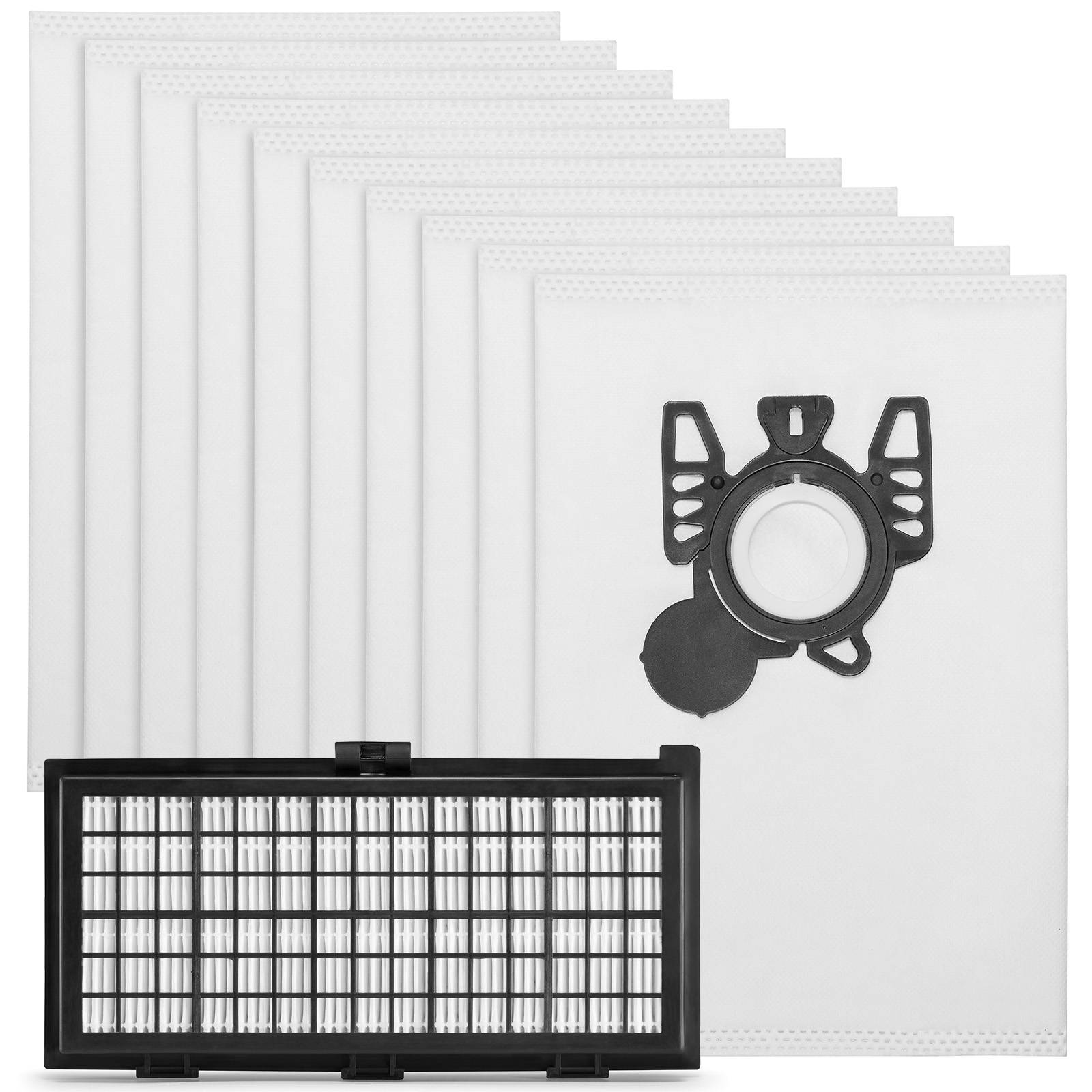 Städpaket: Dammsugarpåsar 10st + HEPA-filter - passar till Miele S2000-S2999