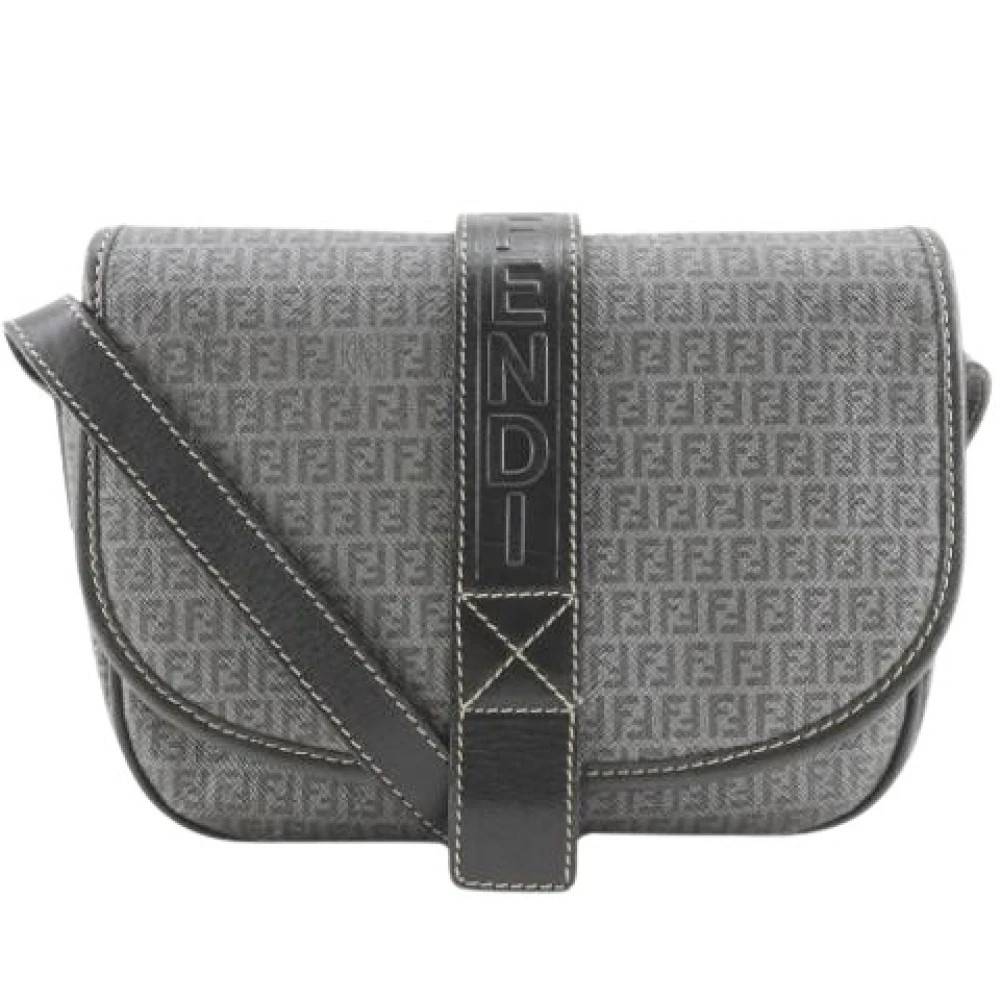 Fendi Vintage Pre-owned Fabric Cross Body Taske - Vintage - Dame - Grå - ONE SIZE -