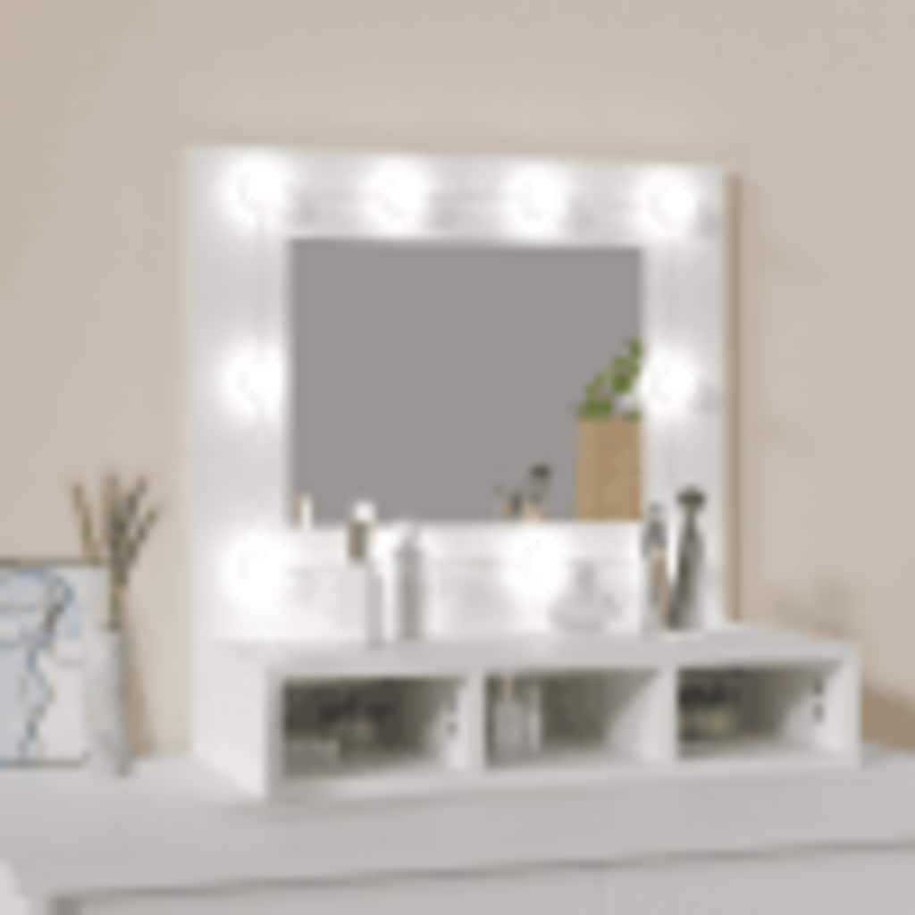 LED-spegelskåp i vitt 60 x 31,5 x 62 cm