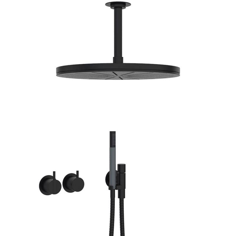 Takduschset Vola 2471-061A för Inbyggnad Mattsvart