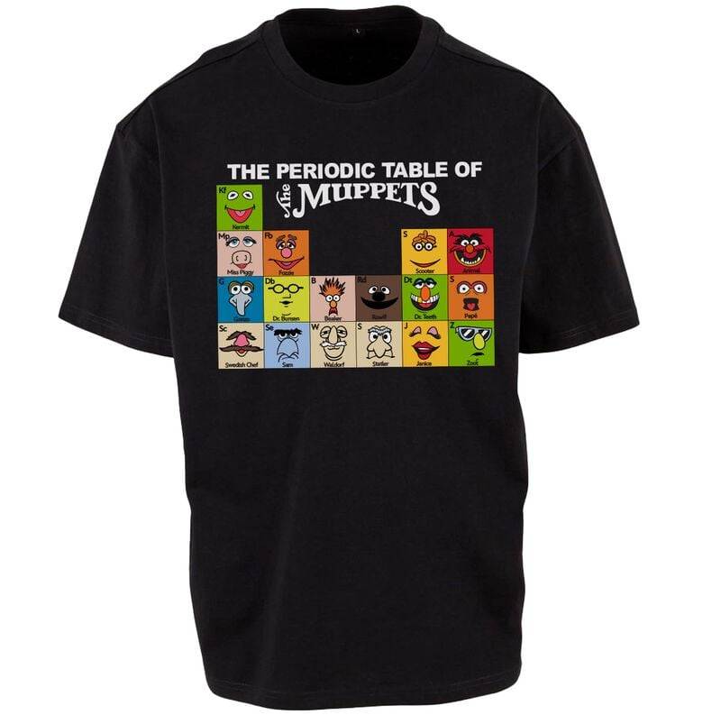 Mupparna T-shirt - The Periodic Table - L 3XL - för Herr - svart