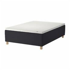 IKEA - STAVANGER boxmadras med topmadras, fast antracit/Norrsele hvid, 120x200 cm