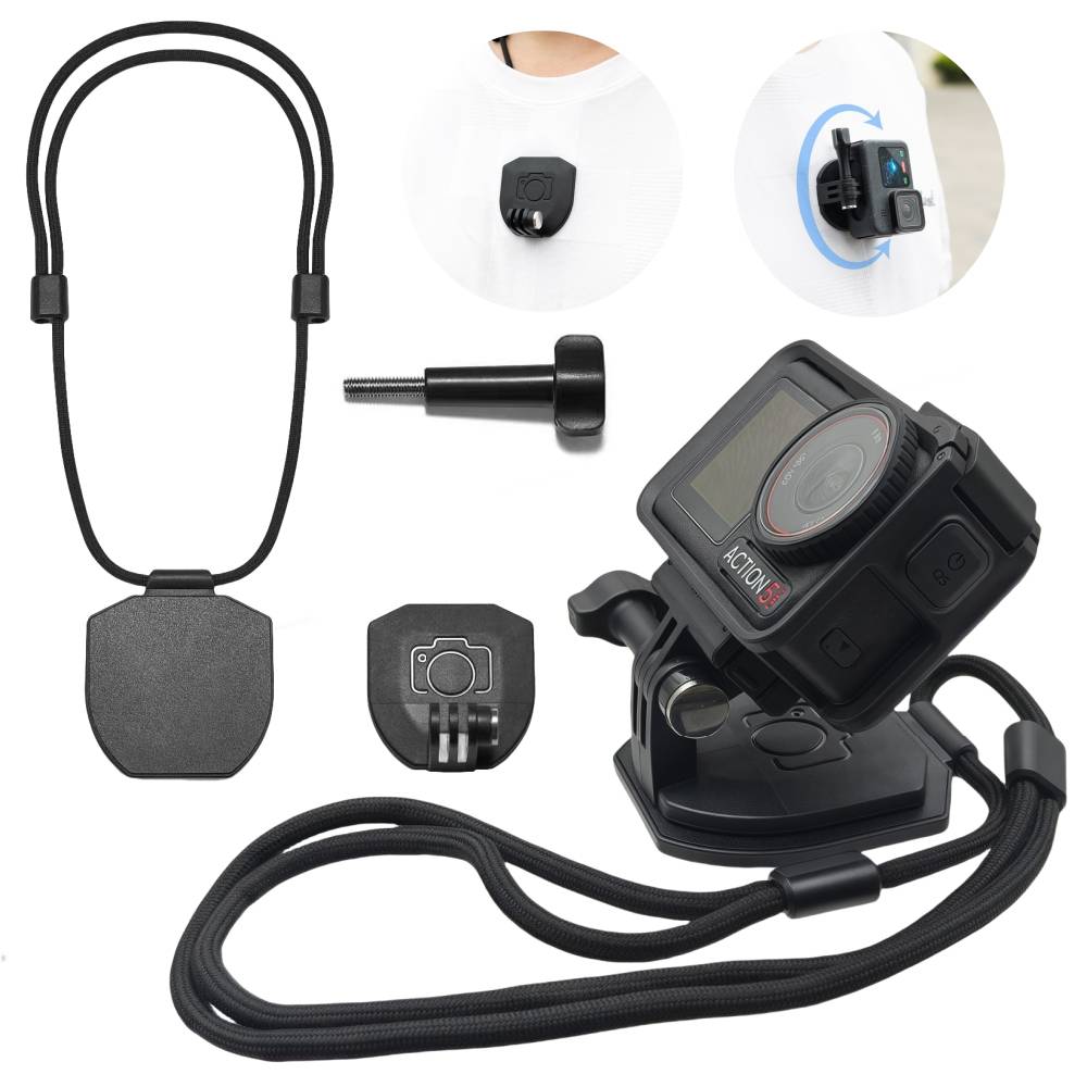 Magnetic Lanyard Neck Strap Holder Mount Bracket Adapter for Go Pro Hero 13 12 Insta 360 X5 DJI Osmo Action 5 Pro 4 Camera