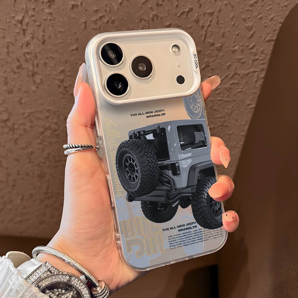 Cool J-JeepES-S Car Phone Case For iPhone 17 16 15 14 13 12 11 Pro Max Black Purple Matte Laser Metallic Aurora Funda