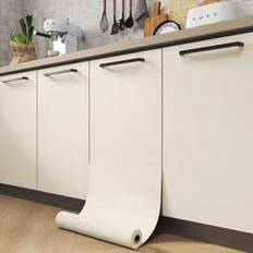 1 rulle matt beige kontaktpapper beige självhäftande tapet tjock vattentät dekoration självhäftande vinylfilm förpackningskontaktpapper skåp bänkskiva - Dumt ris (40*300,40*100,40*500,40*1000cm)