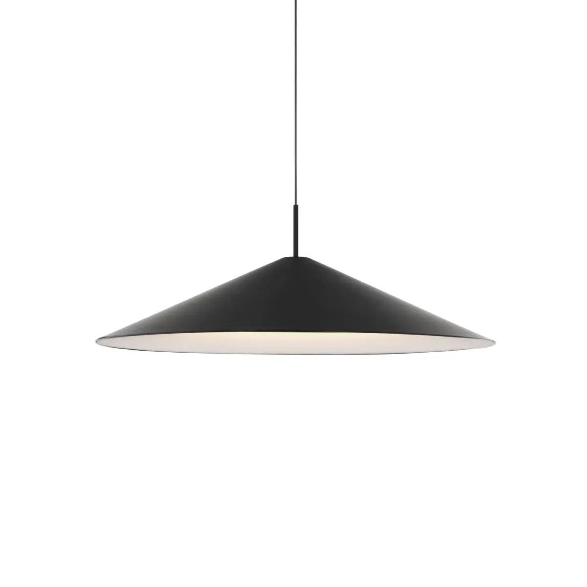 New Works, Brolly Pendellampa Ø90 Svart Anodiserad Aluminium