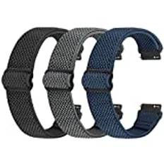 Vodtian elastiska klockarmband 16 mm 18 mm snabbkoppling nylon loop armband, justerbart ventilerande sport ersättningsarmband för kvinnor män