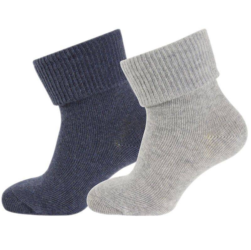 Melton - Strømper fra Melton - ABS - Grey Melange (2 par) 15/16