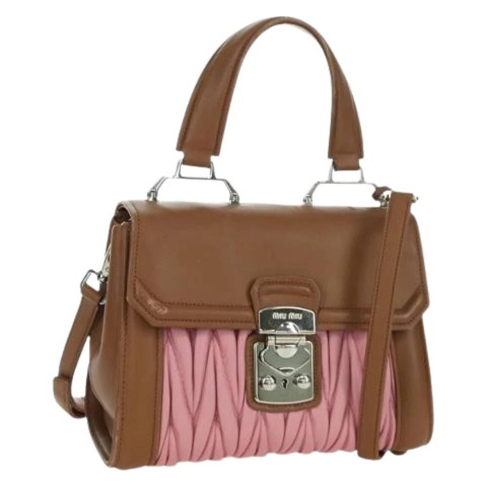 Miu Miu Pre-owned Pre-owned Håndtaske - Vintage - Dame - Lyserød - ONE SIZE - Uld