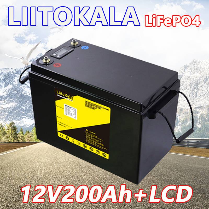 LiitoKala 12V90Ah 100Ah 12.8V120Ah/150Ah/200Ah/240Ah/300Ah LiFePO4 Battery For RV Campers Golf Cart Off-Road Off-grid