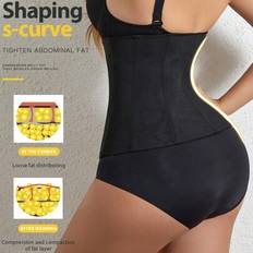 1 st midjetränare kroppsformare mage bantning kroppsformare kvinnor korsett för kvinnor shapewear kvinna shapewear kvinnor magkontroll bekväm gördel - Svart (L,M,S,XL,XXL)