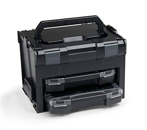 L-BOXX Sortimo LS BOXX 306 | inkl. i-BOXX 72 H3 & i-BOXX 72 I3 i svart | professionellt verktygslåda tom plast