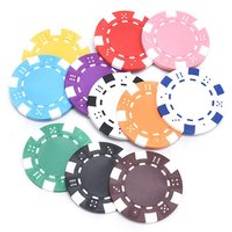 50 pokerchips t&#xE4;rningskant familjebordspel inomhusunderh&#xE5;llningsprodukt 11 f&#xE4;rger 11.5 gram
