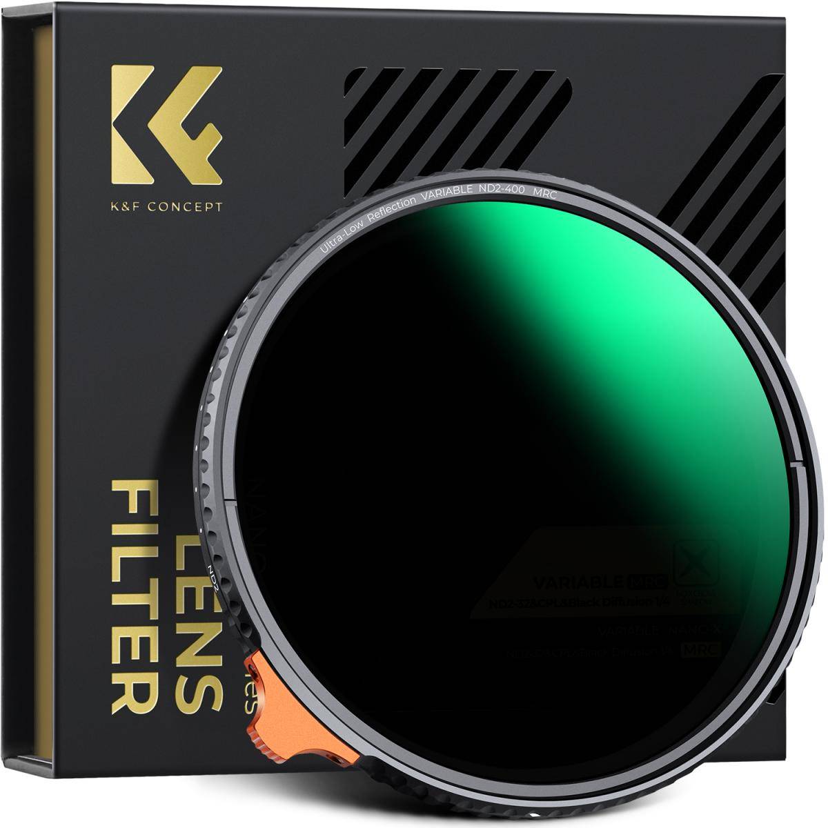 KENTFAITH 67mm Ultra-Low Reflection Variable ND Lens Filter, ND2-400 (1-9 Stop) HD Adjustable Neutral Density Filter with 28 Multi-Layer Coatings for Camera Lenses - Nano-X Series