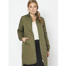 Ilse Jacobsen ART06 quiltet jakke lang (army)