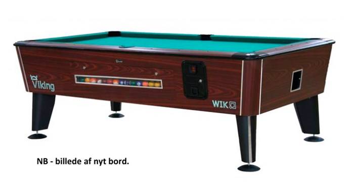 8 fods WIK Viking poolbillard brun - BRUGT