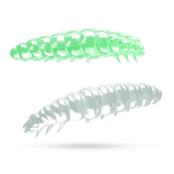 Libra Lures Larva 45 Krill (8-pack) - Glow UV Green