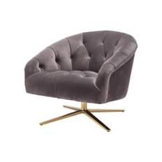 Swivel Chair Gardner Savona Grey Velvet
