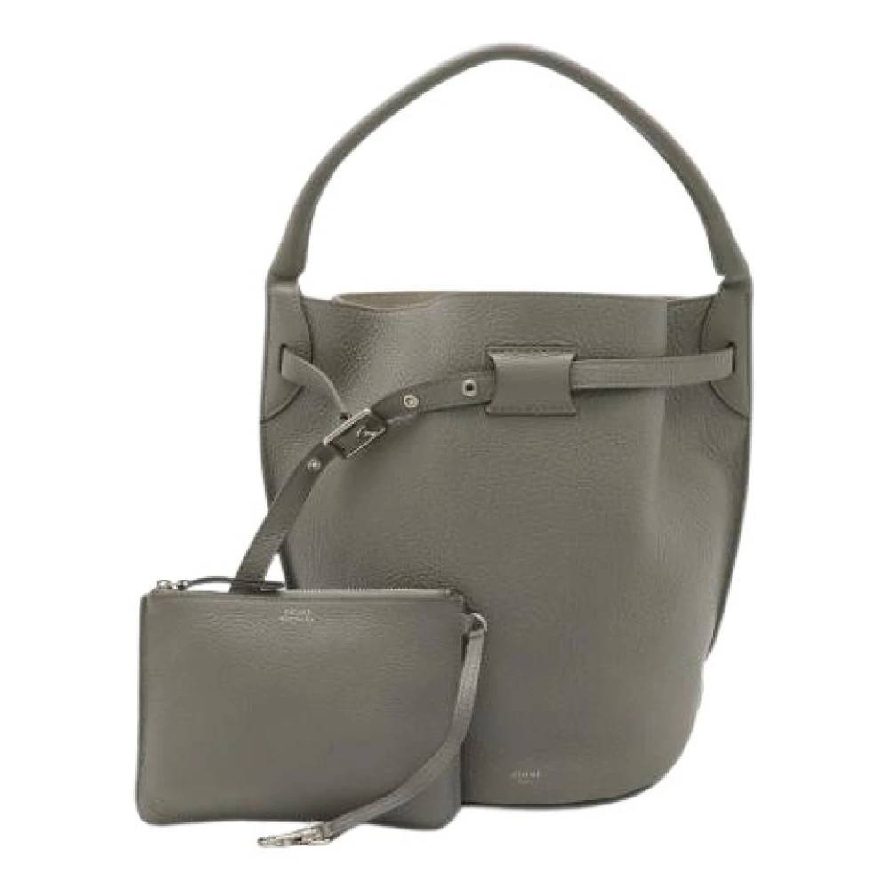 Celine Vintage Pre-owned Vintage Bucket Taske - Vintage - Dame - Grå - ONE SIZE - Læder