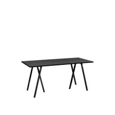 HAY - Loop Stand Table - Black - 160 x 77,5 cm - Matbord - Leif Jørgensen - Svart - Metall/Trä