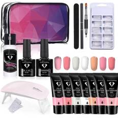 Polygel Nail Kit med UV-lampe Nail Gel Color Set Multicolor